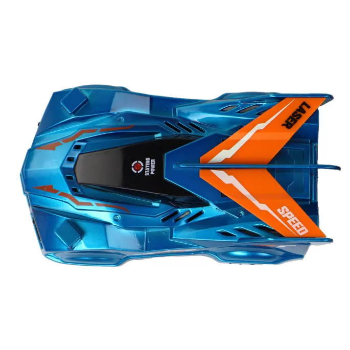 Zestaw: samochód po ścianie, pilot laserowy i kabel USB do ładowania