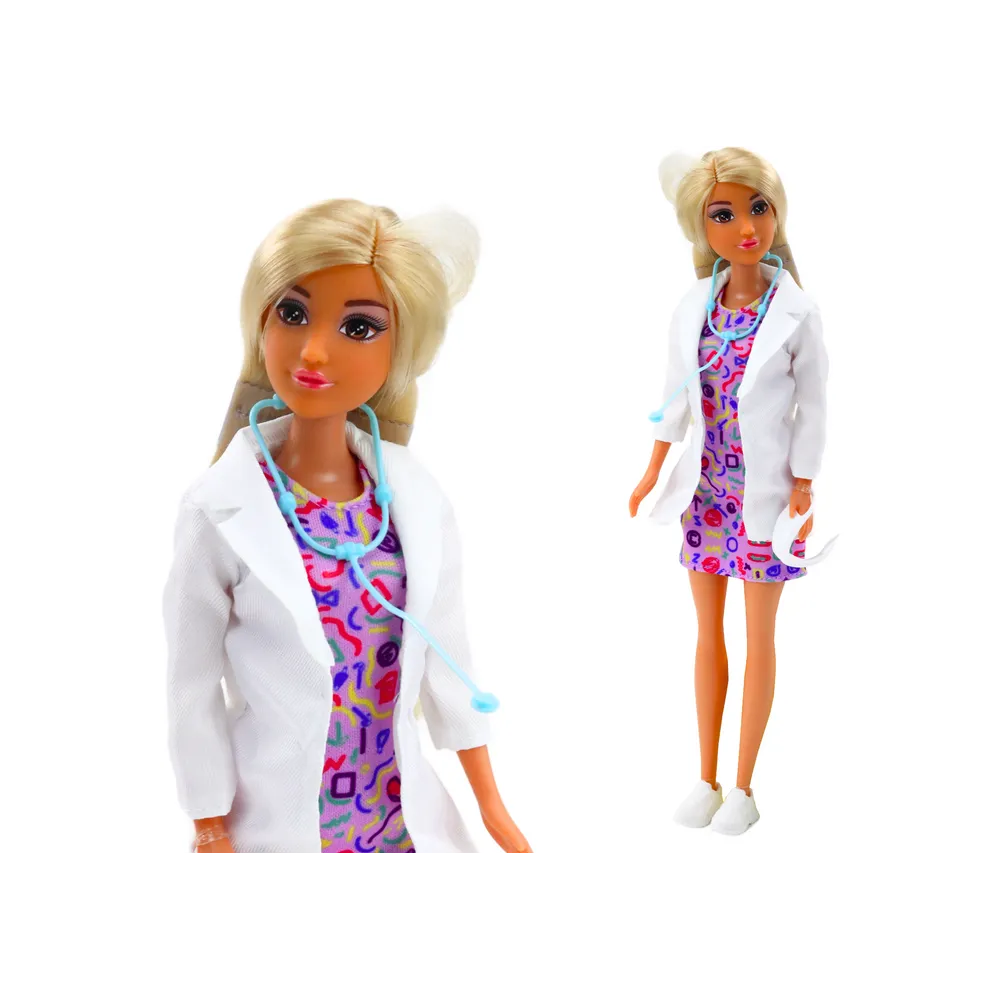 Zestaw Lalka Anlily i cztery stroje do odgrywania różnych zawodów