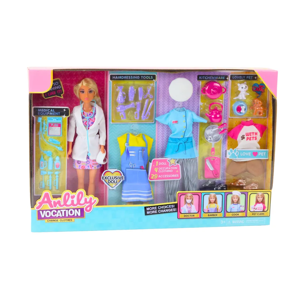 Kreatywny prezent dla dziewczynki – Lalka Anlily 4w1 i przebrania