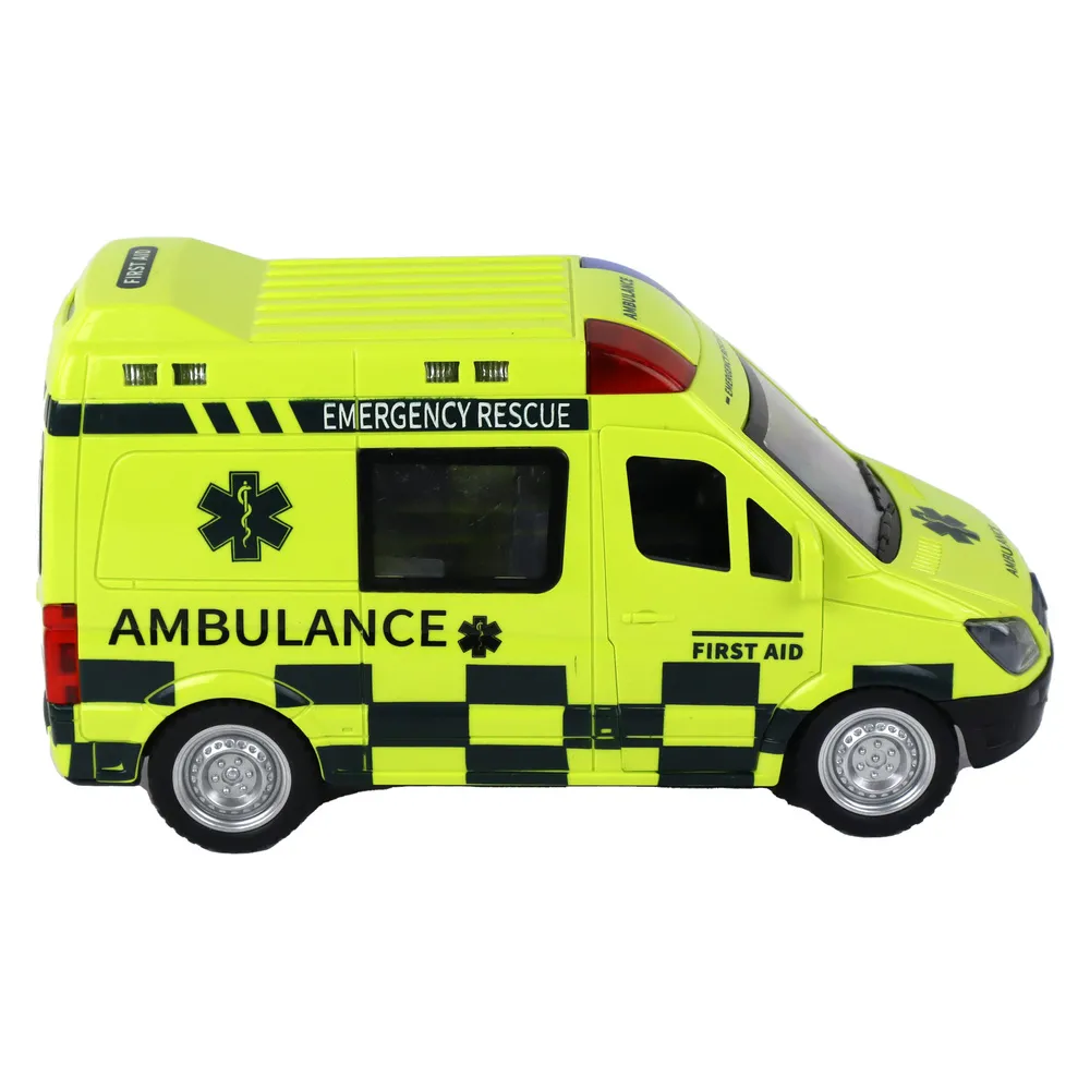 Zdalnie sterowany pojazd ratunkowy z syreną i światłami LED