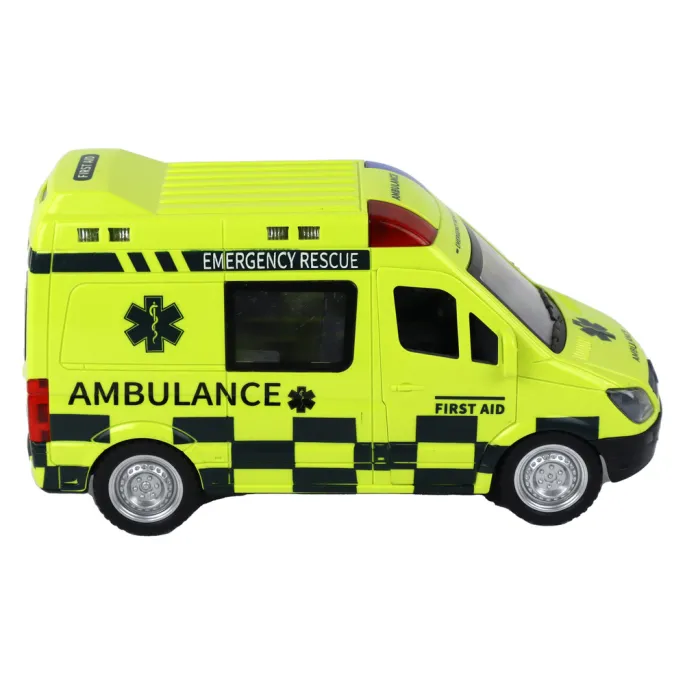 Zdalnie sterowany pojazd ratunkowy z syreną i światłami LED