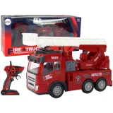 Zdalnie sterowany wóz strażacki z podnoszoną drabiną dla dzieci