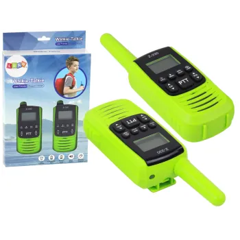 Zielone krótkofalówki walkie-talkie z zasięgiem 3 km na wycieczkę