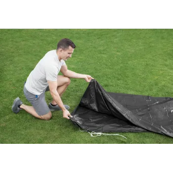 Solidna pokrywa basenowa Bestway o średnicy 366 cm, łatwa w montażu