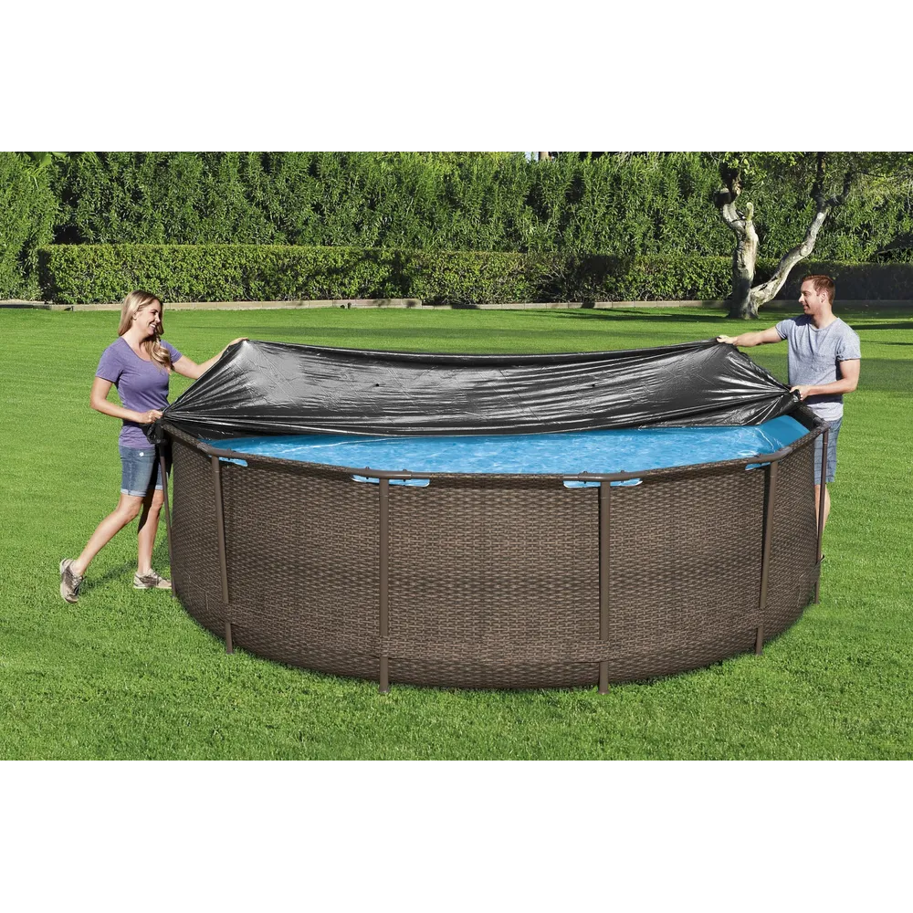 Pokrywa na basen do ogrodu, wykonana z wytrzymałego PVC, model 58037