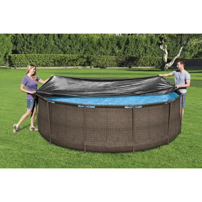 Pokrywa na basen do ogrodu, wykonana z wytrzymałego PVC, model 58037