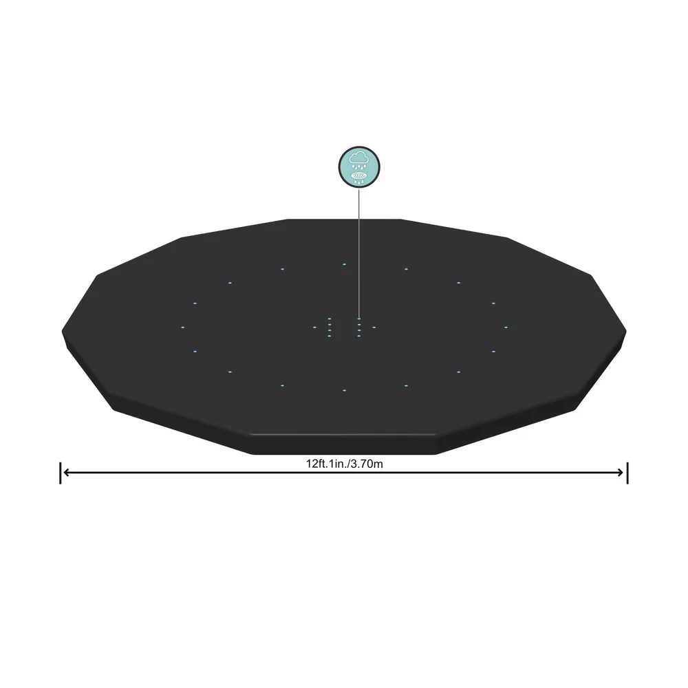 Praktyczna pokrywa do basenu stelażowego z linkami mocującymi