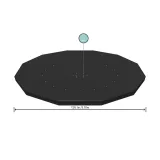 Praktyczna pokrywa do basenu stelażowego z linkami mocującymi