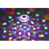 Basen ogrodowy nocą podświetlony lampą LED Bestway 58419