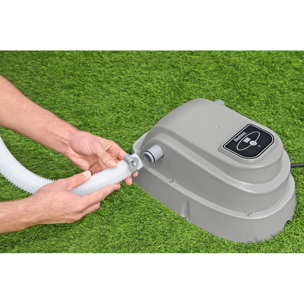 Zbliżenie na panel sterowania podgrzewacza wody Bestway 58259