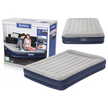Dmuchany materac Bestway 203x152x36 cm z elektryczną pompką na kemping
