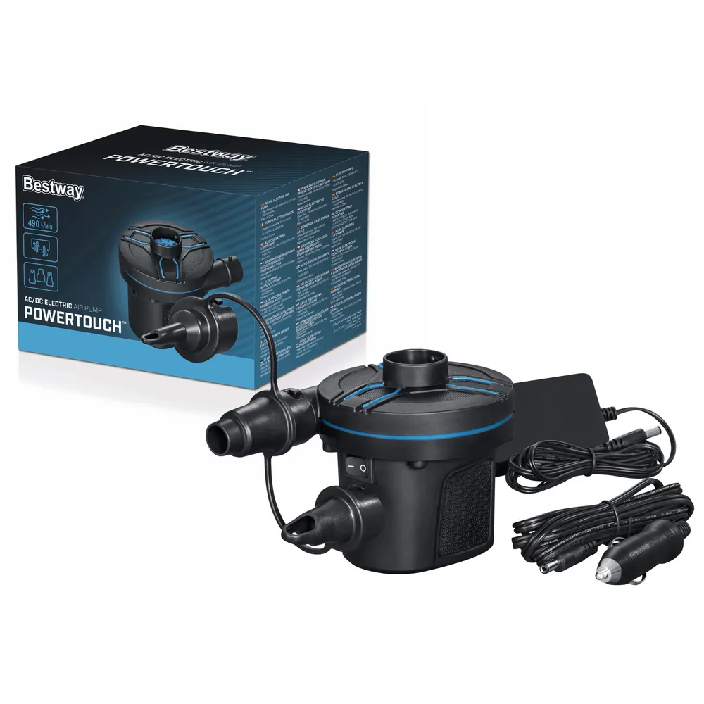 Pompka elektryczna Bestway 62255 podczas pompowania materaca dmuchanego