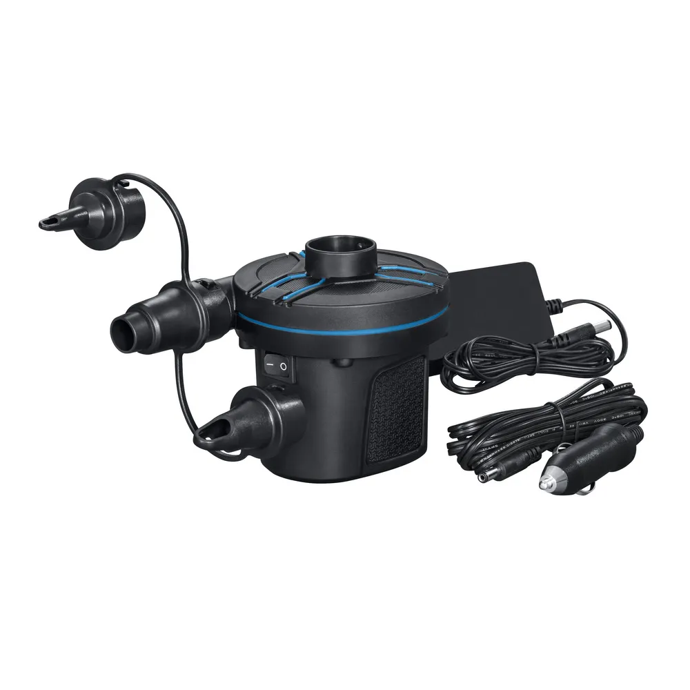 Zbliżenie na końcówki pompki Bestway 62255 do różnych zaworów