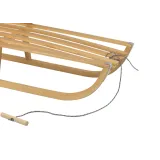 Saneczki dziecięce z wygodnym oparciem w naturalnym wykończeniu