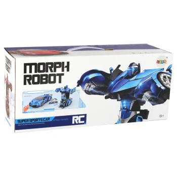 Opakowanie prezentowe z wizerunkiem niebieskiego samochodu-robota RC