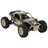 Detal brązowo-zielonego samochodu terenowego rc dla dzieci powyżej 6 lat