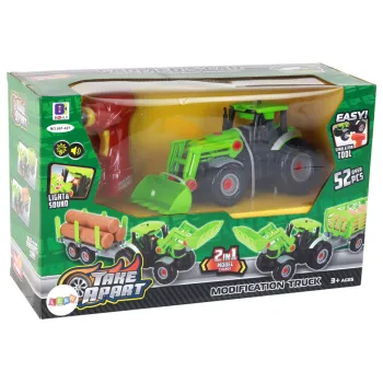 atrakcyjny traktor edukacyjny do samodzielnego złożenia dla dzieci