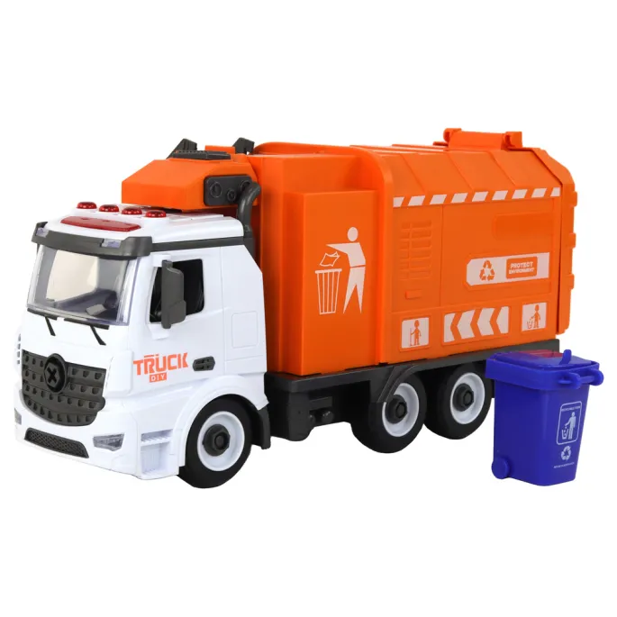 Zestaw DIY śmieciarka z koszem do nauki segregacji odpadów dla dzieci