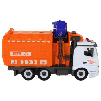 Zabawka śmieciarka do składania z elementami wspierającymi rozwój techniczny