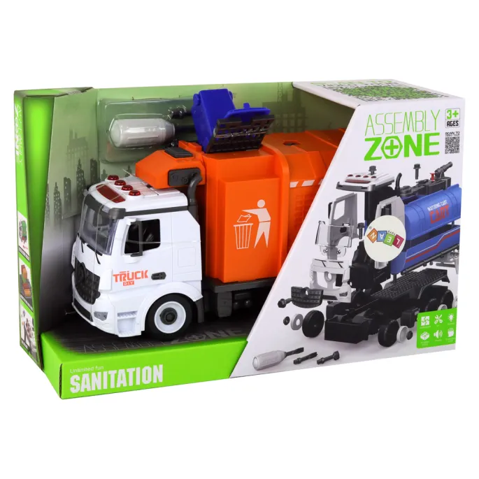 Sorter śmieciarki z certyfikatem EN71 i koszem na odpady dla maluchów