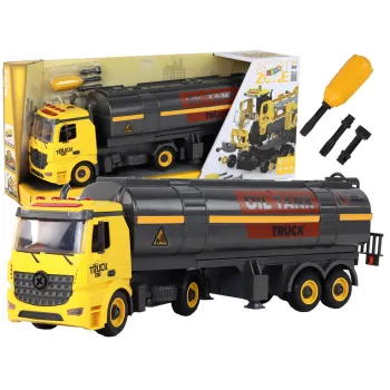 Żółta cysterna DIY do skręcania i rozkręcania z efektami świetlnymi