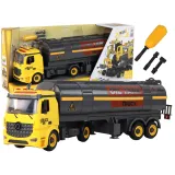 Żółta cysterna DIY do skręcania i rozkręcania z efektami świetlnymi