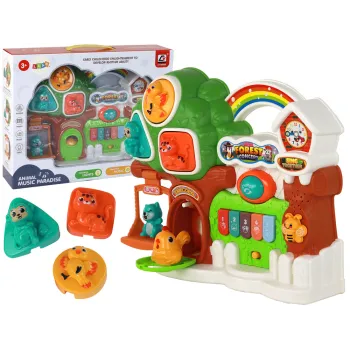 Interaktywne pianinko edukacyjne z motywem lasu i zwierzątek dla dzieci