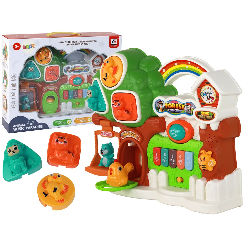 Interaktywne pianinko edukacyjne z motywem lasu i zwierzątek dla dzieci