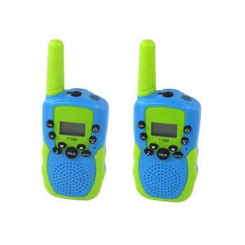 Walkie Talkie Krótkofalówki Zielono - Niebieski Zasięg 3km Dla Dzieci