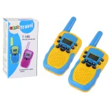 Żółto-niebieskie walkie talkie dla dzieci z zasięgiem do 3 km