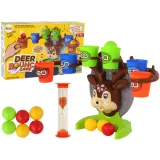 Gra zręcznościowa rzucanie piłeczką z jelonkiem do zabawy dla dzieci