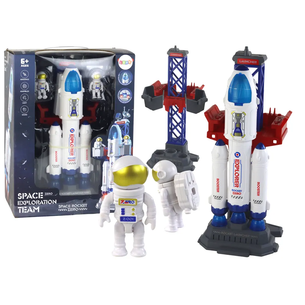 Zestaw rakieta kosmiczna Rocket Zero i figurki astronautów do zabawy edukacyjnej