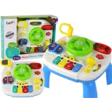 Interaktywny stolik edukacyjny 2w1 z kierownicą dla małych dzieci