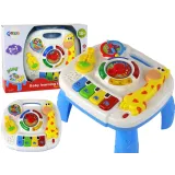 Edukacyjny stolik 2w1 z motywem żyrafy dla dzieci powyżej 18 miesięcy