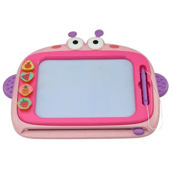 Tablica Magnetyczna Do Malowania 4 Kolory Znikopis 4 Pieczątki Różowa