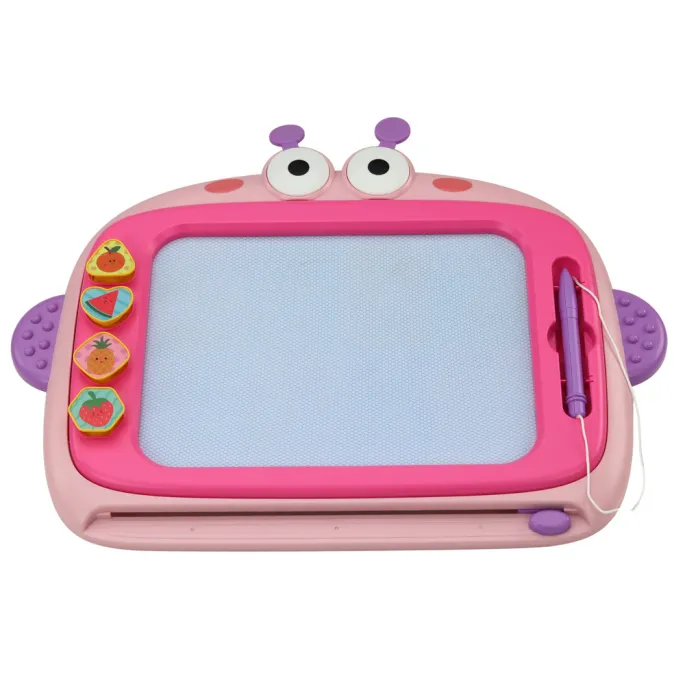 Tablica Magnetyczna Do Malowania 4 Kolory Znikopis 4 Pieczątki Różowa