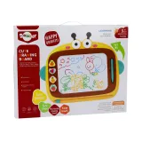 Tablica Magnetyczna Do Malowania 4 Kolory Znikopis 4 Pieczątki Różowa