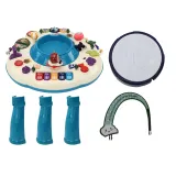 Dziecięcy stolik edukacyjny z efektami świetlno-dźwiękowymi, pianinko i bębenek