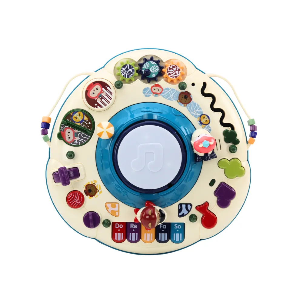 Stolik edukacyjny wspierający rozwój zmysłów i koordynacji ruchowej dziecka