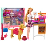 Lalka z pieskami, kotkiem i akcesoriami weterynarza dla dzieci