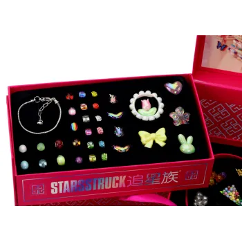 Podgląd szkatułki do robienia biżuterii z trzema półkami