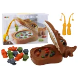 Magnetyczna gra łowienie krokodyli w brązowym wydaniu dla dzieci