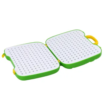 Walizka Stolik Zestaw DIY Układanka Klocki Dinozaur Wkrętarka 249 ele.