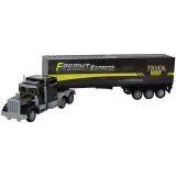 Pilotażowa ciężarówka RC 27MHz w kolorze żółtym na białym tle