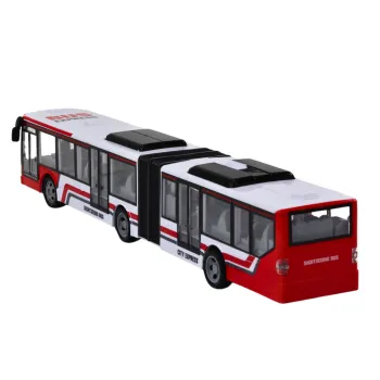 Realistyczny czerwono-biały autobus RC z akumulatorem 3.7V