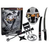 Ninja Zestaw Wojownika Miecz Maska Shuriken Dyski Pazury Kiścień