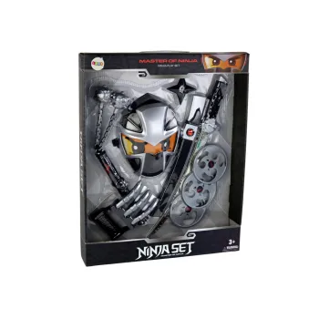 Ninja Zestaw Wojownika Miecz Maska Shuriken Dyski Pazury Kiścień