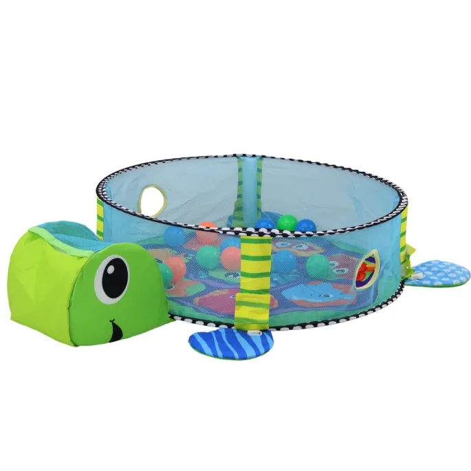 Wielofunkcyjna mata leżanka z pałąkami oraz zabawkami sensorycznymi