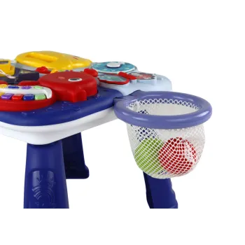 Stolik zabaw dla malucha z ośmiornicą, piłkami i obręczą