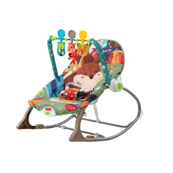 Bujaczek Krzesełko Leżaczek 2w1 Wibracja Dźwięk Lisek